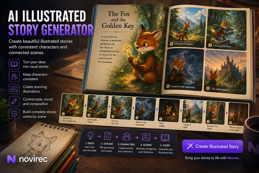 AI Illustrated Story Generator