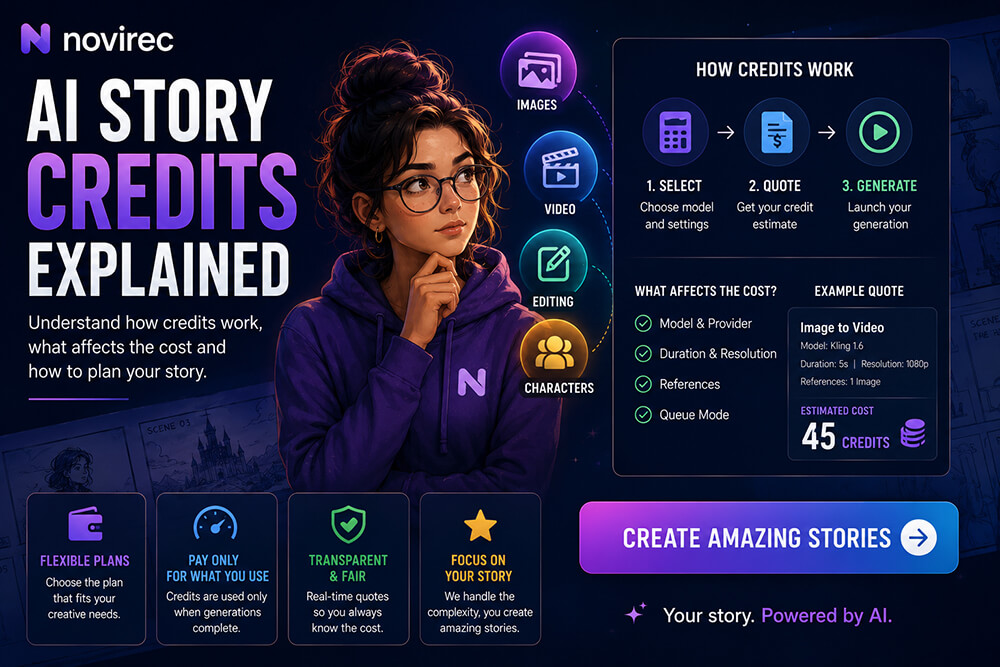 AI Story Credits Explained How Novirec Credits Work
