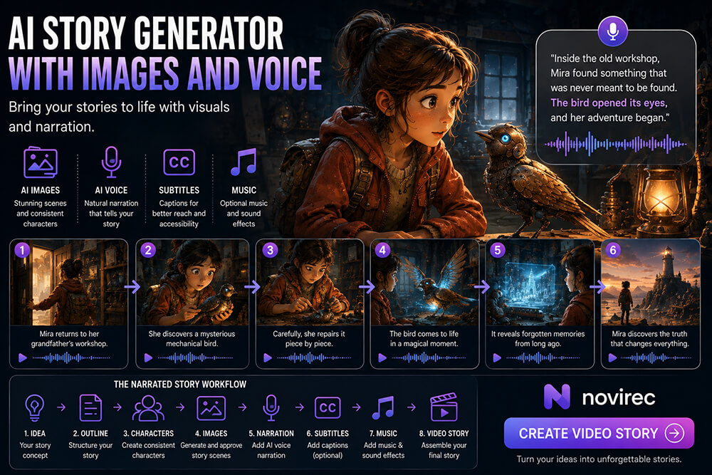 AI Story Generator with Images and Voice