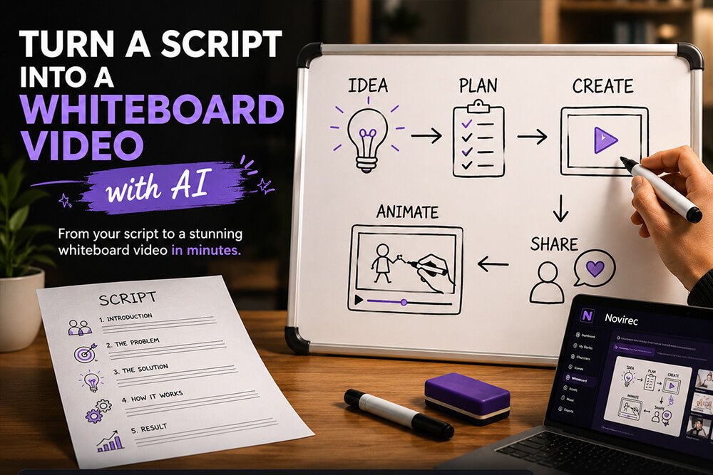 Turn a Script into a Whiteboard Video with AI